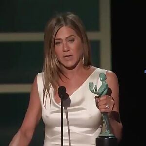 I'd love to spend an hour simply teasing Jennifer Aniston's perpetually hard nipples through her soft dress, grazing them lightly with my fingertips until they're so achingly stiff that her sopping cunt starts to throb and pulsate out of pure lust, drenching her panties with her delicious honey.