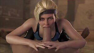 Cassie Cage sucking dick