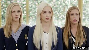 Elsa Jean, Rachel James & Sydney Cole in a BBC orgy
