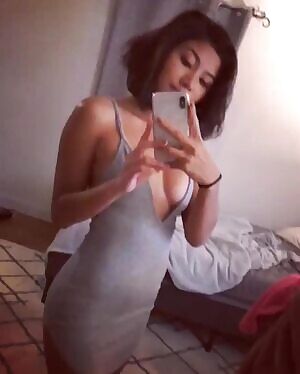 Showing off her new haircut