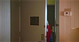 Michelle Derstine with occasional cuts to Melissa Rauch's face in The Bronze