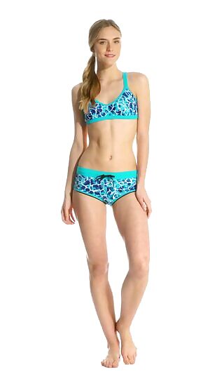 Waterpro Women's Coral Double Strap Bikini Set