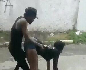 Acrobatic image of sex on the street!