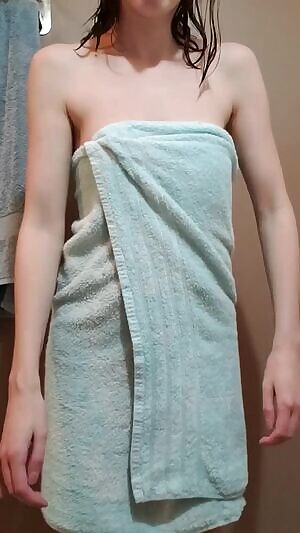 Oops, my towel fell off..