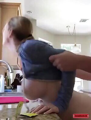 Busty Housewife Getting Plowed In The Kitchen