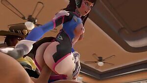 D.Va takes a ride on Route 66