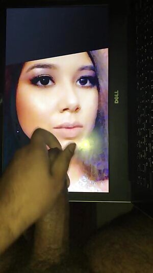 Cute Asian high school crush gets plastered by my load