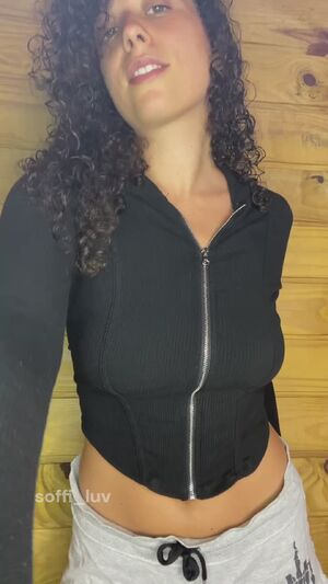 Braless Curly Hair Girl Next Door