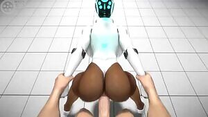 Pounding Haydee from behind