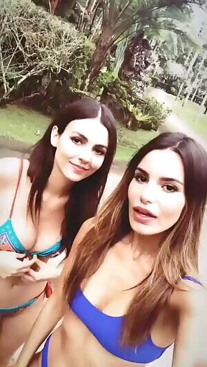 Victoria Justice wearing a bikini. Those tits looks so damn good