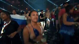 Dancing boob bounce