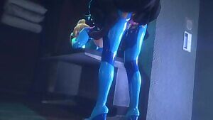 Samus getting pounded from behind