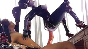 Widowmaker Riding Cock Like A Spider Deep Anal