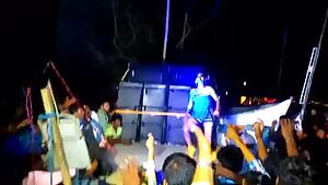 Undresses in front of crowd