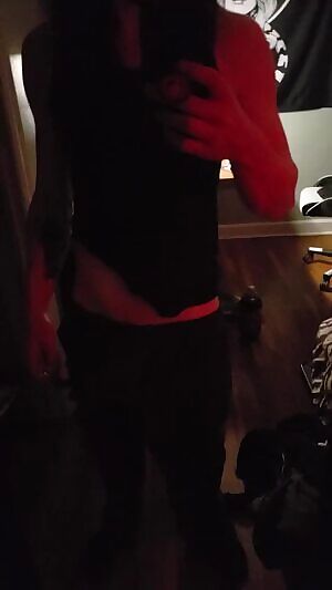 Playing around at night, like usual.