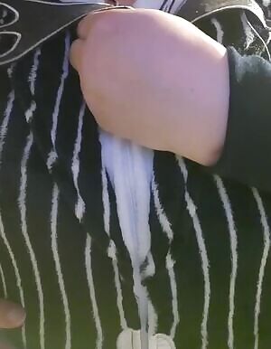 *singing * What's this?!?!? There seems to be some tits but they are not quite bare. She only unzips a little but there's so much more hiding under thereeee. What's this?!?!