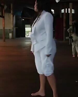 Tahiry Jose dancing and having a titty pop out