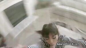 Sucking cock while spinning