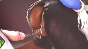 D.Va getting rough with Pharah