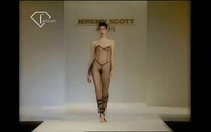 Sheer dress on runway