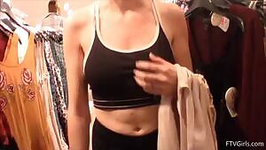 Lexi flashing in store