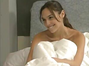 Gal Gadot in bed the morning after an all nighter
