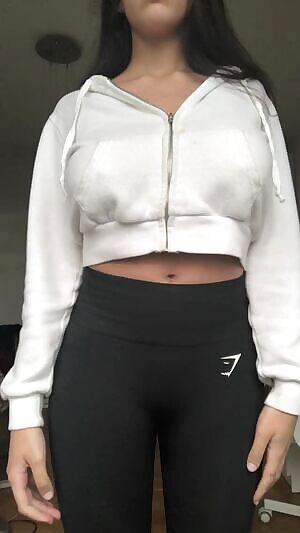 Going to the gym without a bra is risky but i like it