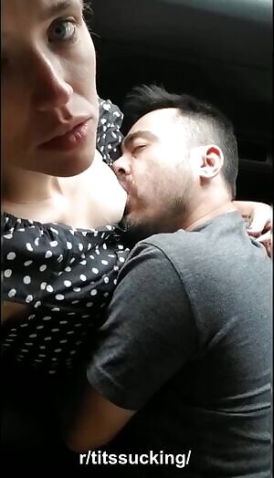 Adult Nursing Session in the Car