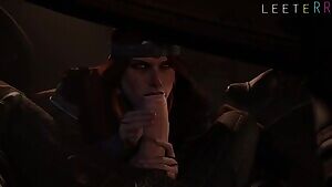 Cerys under the table blowjob