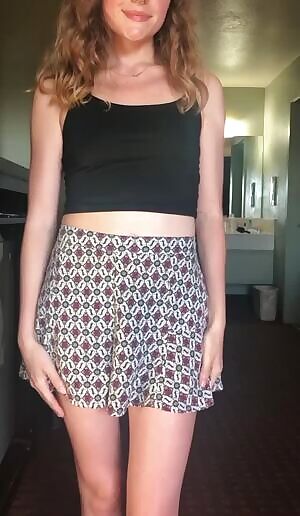 stripping in ront of a semi-open window, i definitely got a little excited watching the people outside and through windows across the street as i took my clothes off 🙈