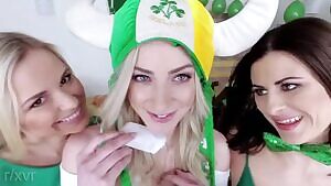 Billie Star, Lola Myluv, Natalie Cherie 'St. Patrick's Awesome Foursome'