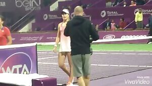 Eugenie Bouchard short dress