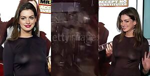 Anne Hathaway went to the School of Rock premiere in a sheer top