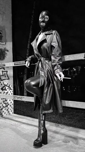 Masked High Heels Latex Leather Public