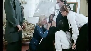 Students watch their sex instructor give head