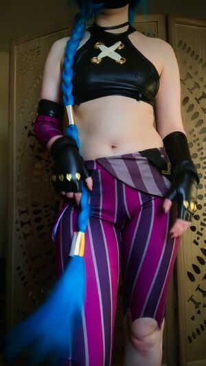 Arms Up Cosplay Gamer Girl Hairy Armpits