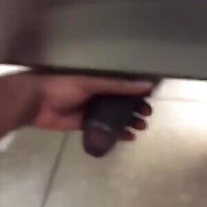 Fat dick under stall