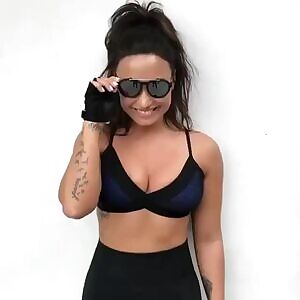 Demi Lovato being playful 😎