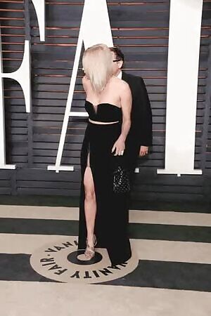 Jennifer Lawrence acting like a slut after the Manager told her to act naturally