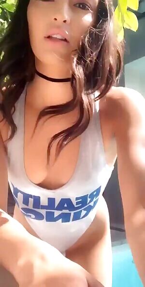 Perfect girl with cute tiny perky tits