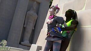 Black cat D.va and Lucio test animation