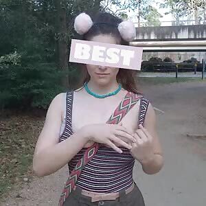 My girlfriend flashing me on our date