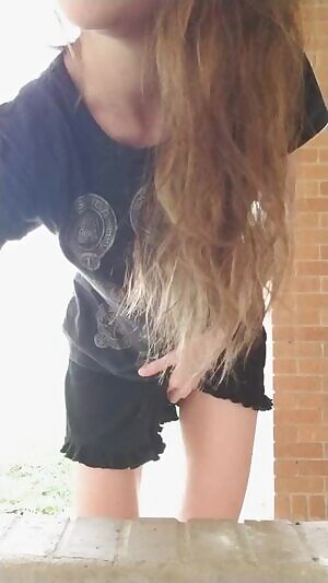 Playing with my pussy on the sly with my neighbor right behind me 36