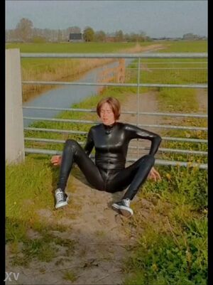 Sneakers Catsuit Crossdressing Latex Public