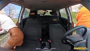 Blonde learner with perfect boobs