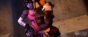 Widowmaker use Tracer like a Sexdoll !