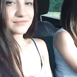 Hot girls in car