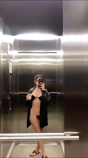 The elevator opens and you see her, what are you doing?