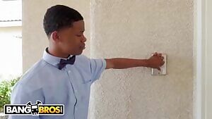 welcoming their newly adopted black stepson home