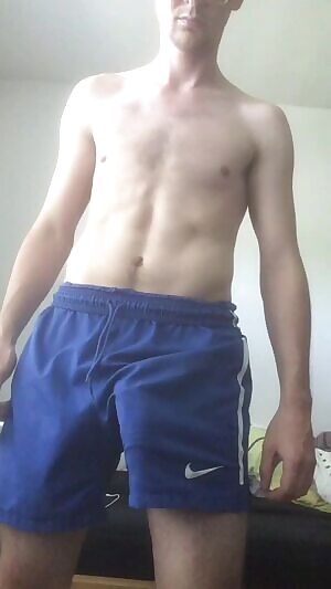 my gym shorts are just long enough to cover me